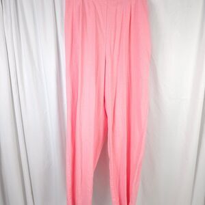 Mosaic Pink Linen Rayon High Rise Casual Pants Women's 16 30x28‎